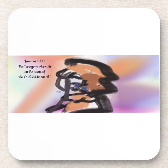 jesus call his name beverage coaster (Front)