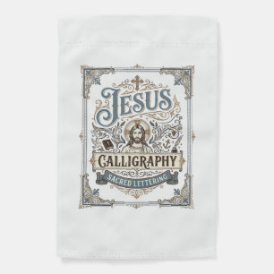 Jesus Calligraphy Sacred Lettering Jesus Calligrap Garden Flag