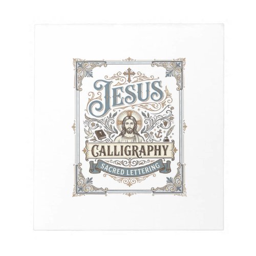 Jesus Calligraphy Sacred Lettering Jesus Calligrap Notepad