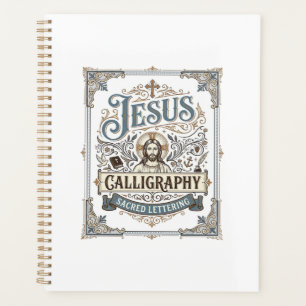 Jesus Calligraphy Sacred Lettering Jesus Calligrap Planner