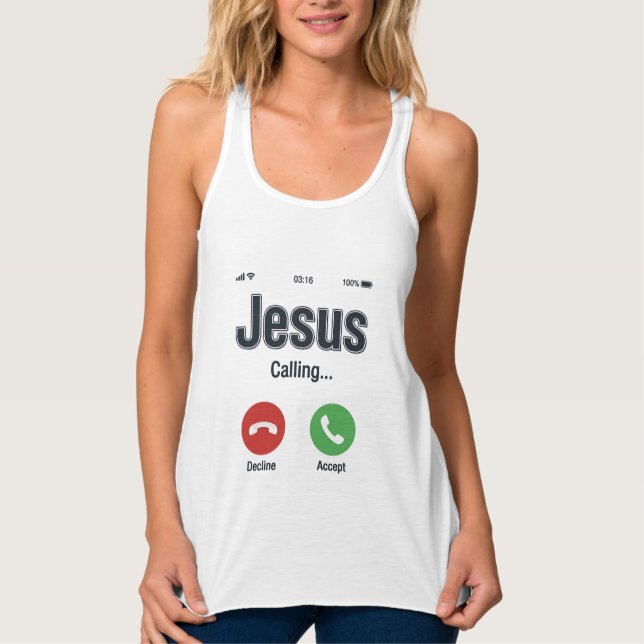 Jesus Calling Phone Screen Christian Shirt Design_ (Front)