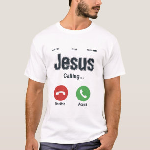 Jesus Calling Phone Screen Christian Shirt Design_