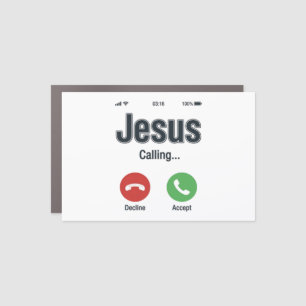 Jesus Calling Phone Screen Christian Shirt Design_ Car Magnet