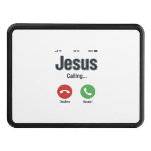 Jesus Calling Phone Screen Christian Shirt Design_ Hitch Cover