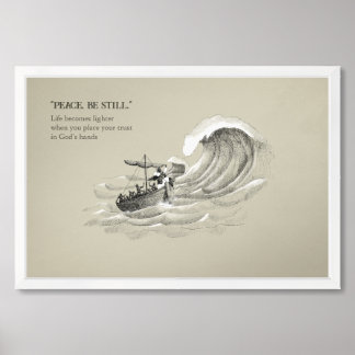 Jesus Calming The Storm | Christian Wall Art