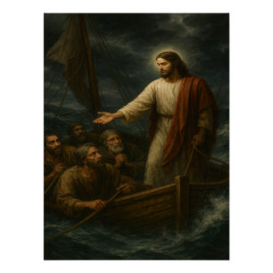 Jesus Calms the Storm™ LDS Art Poster