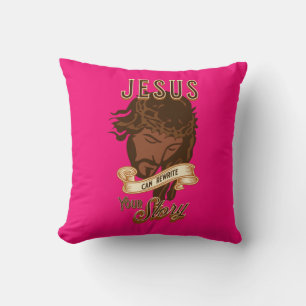 Jesus Can Rewrite Your Story Throw Pillow