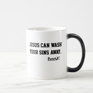 Jesus can wash your sins away. color morph mug 