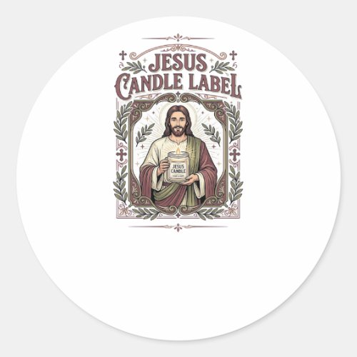 Jesus Candle Label Jesus Candle Christian Faith Vi
