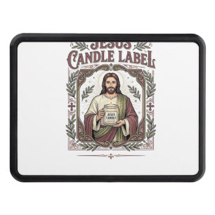 Jesus Candle Label Jesus Candle Christian Faith Vi Hitch Cover