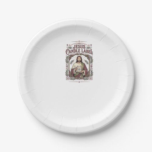 Jesus Candle Label Jesus Candle Christian Faith Vi Paper Plates