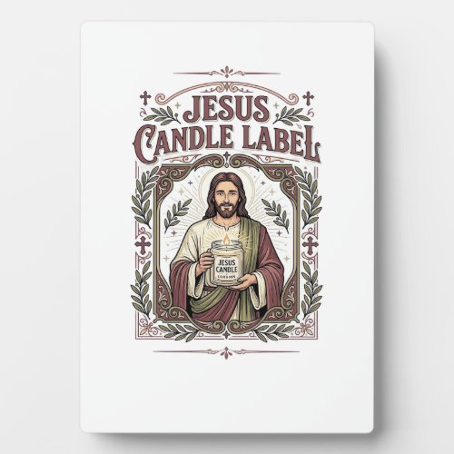 Jesus Candle Label Jesus Candle Christian Faith Vi Plaque