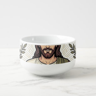Jesus Candle Label Jesus Candle Christian Faith Vi Soup Mug