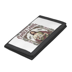Jesus Candle Label Jesus Candle Christian Faith Vi Trifold Wallet