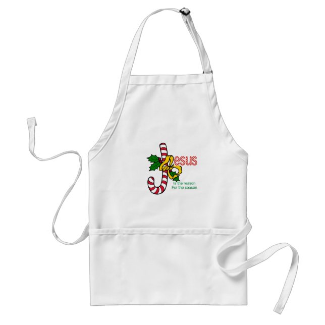 Jesus Candy Cane Adult Apron (Front)