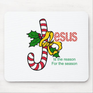 Jesus Candy Cane Mouse Pad