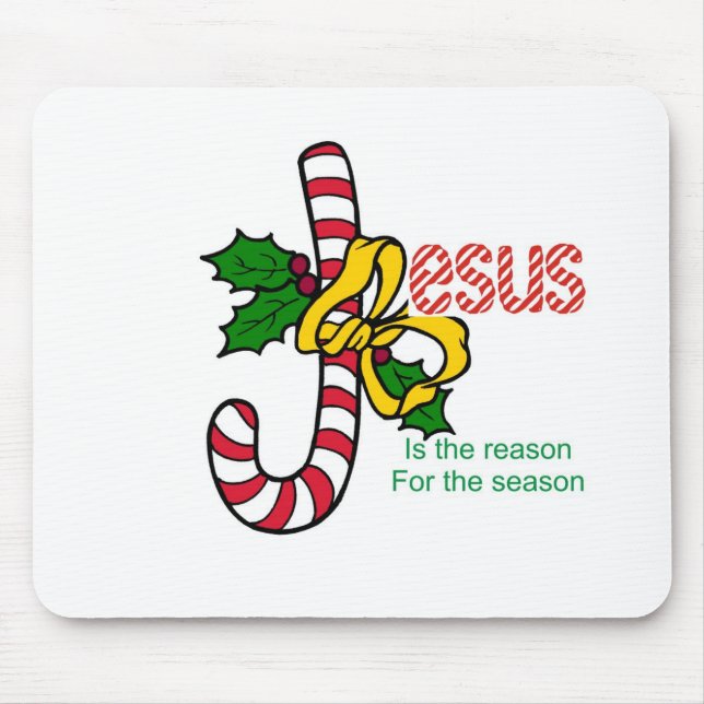 Jesus Candy Cane Mouse Pad (Front)