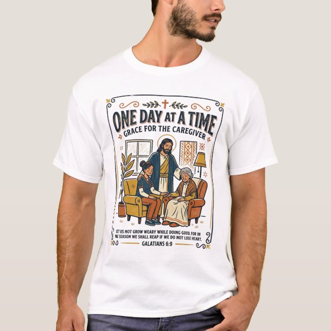 Jesus Caregiving Aging Parents Graphic Tee Christi (Front)