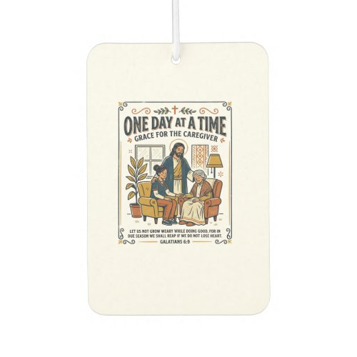 Jesus Caregiving Aging Parents Graphic Tee Christi Air Freshener