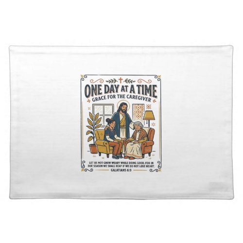 Jesus Caregiving Aging Parents Graphic Tee Christi Cloth Placemat