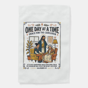 Jesus Caregiving Aging Parents Graphic Tee Christi Garden Flag