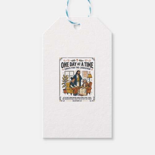 Jesus Caregiving Aging Parents Graphic Tee Christi Gift Tags