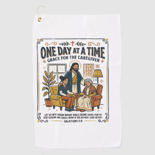 Jesus Caregiving Aging Parents Graphic Tee Christi Golf Towel