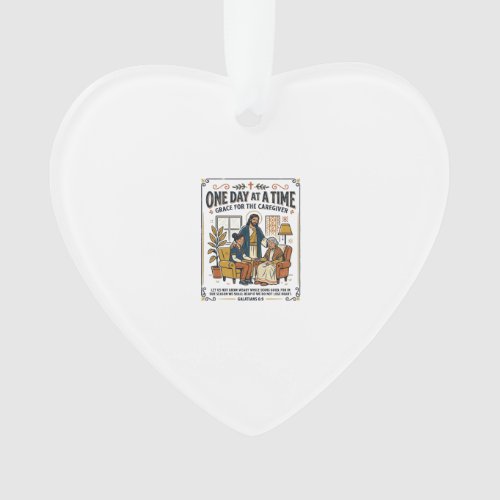 Jesus Caregiving Aging Parents Graphic Tee Christi Ornament