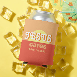 Jesus Cares. 1 Peter 5:7 (KJV) - Can Cooler