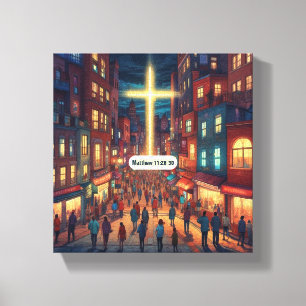 Jesus Cares - Premium Wrapped Canvas (Gloss) Print