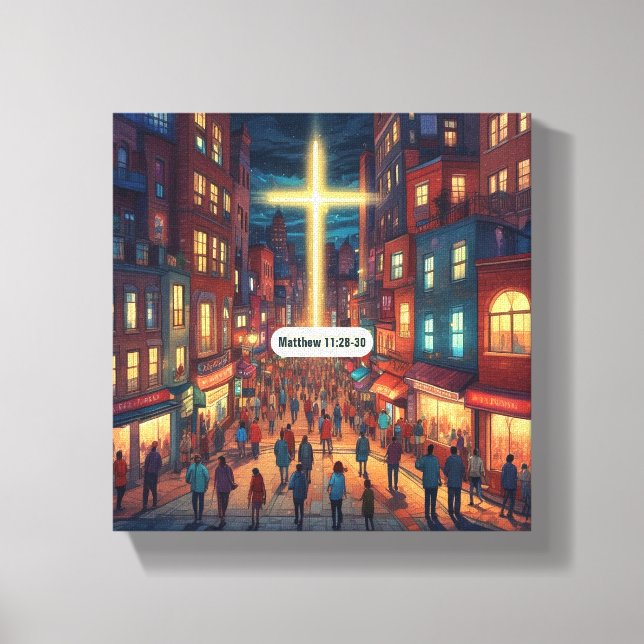 Jesus Cares - Premium Wrapped Canvas (Gloss) Print (Front)