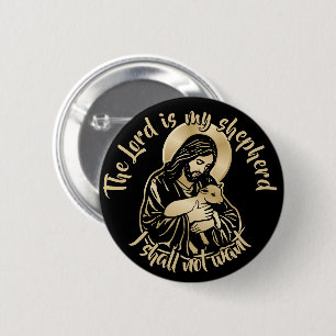 Jesus Caring Shepherd Button