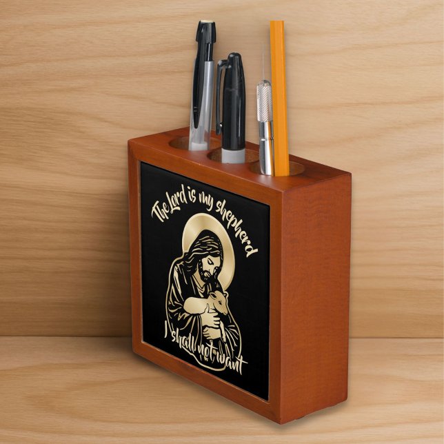 Jesus Caring Shepherd Desk Organizer (Creator Uploaded)