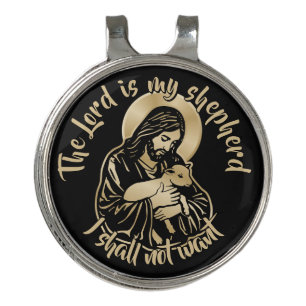 Jesus Caring Shepherd Golf Hat Clip
