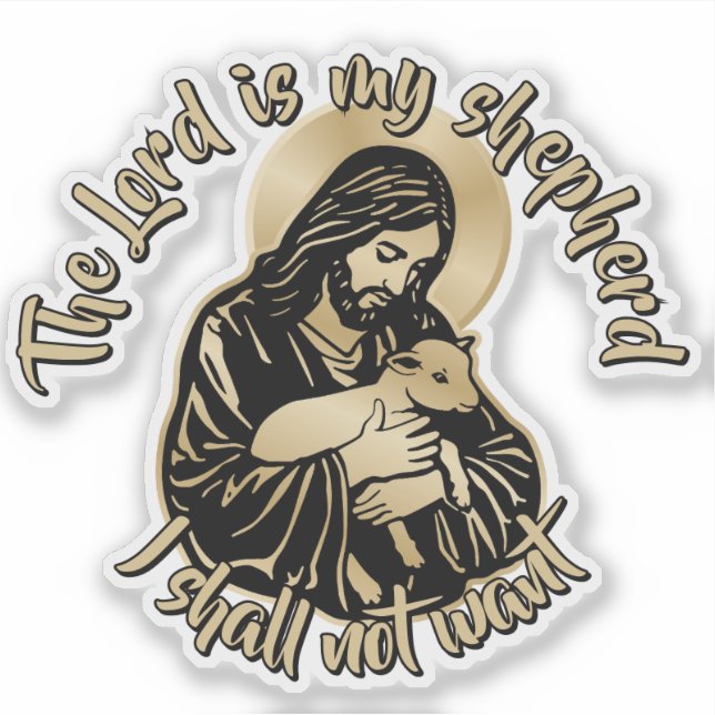 Jesus Caring Shepherd Sticker (Front)