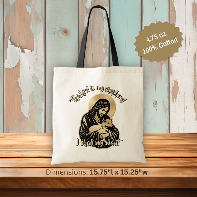 Jesus Caring Shepherd Tote Bag (Creator Uploaded)