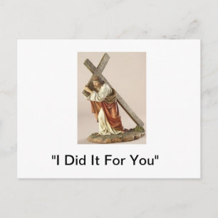 "Jesus Carries The Cross" Postcard