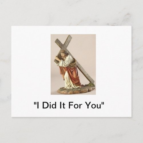 Jesus Carries The Cross Postcard