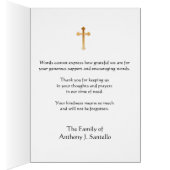 Jesus Carrying Cross Catholic Condolence Thank You (Inside (Right))