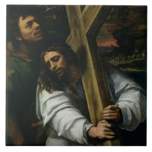 Jesus Carrying the Cross, c.1535 (oil on panel) Ceramic Tile