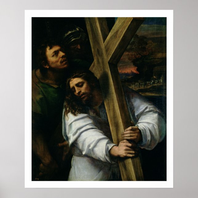 Jesus Carrying the Cross, c.1535 (oil on panel) Poster (Front)
