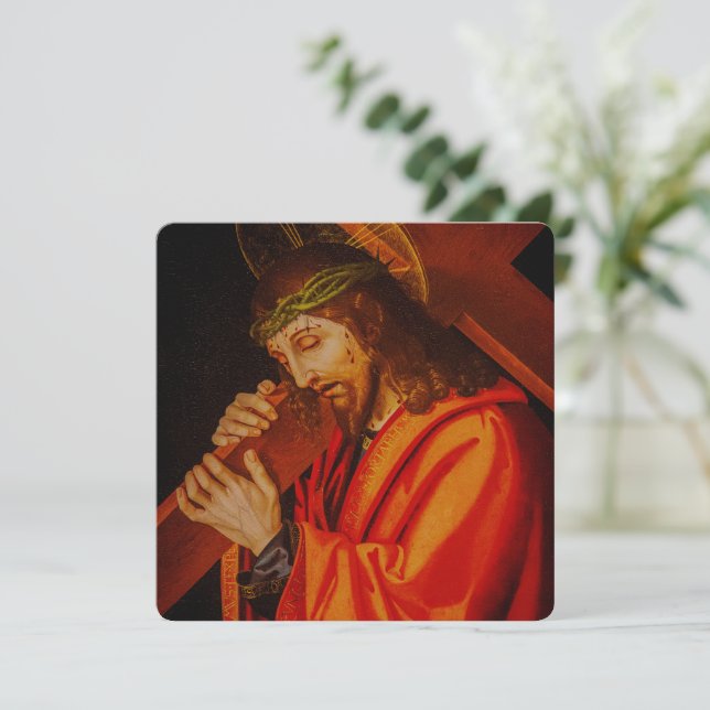 Jesus carrying the cross card (Standing Front)