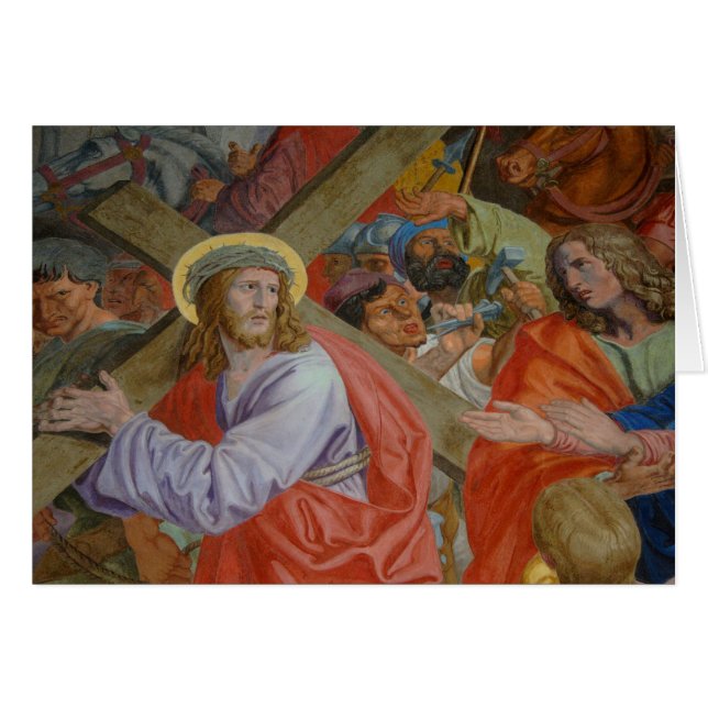 Jesus Carrying The Cross Cards (Front Horizontal)
