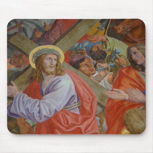Jesus Carrying The Cross Mouse Pad (Front)