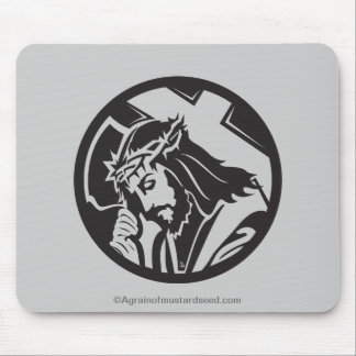 Jesus carrying the cross mouse pad