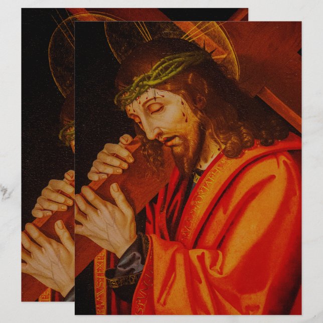 Jesus carrying the cross papers print (Front/Back)