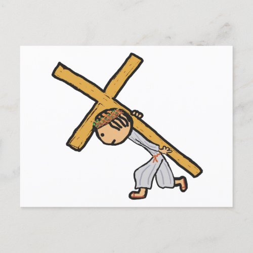 Jesus Carrying The Cross Postcard