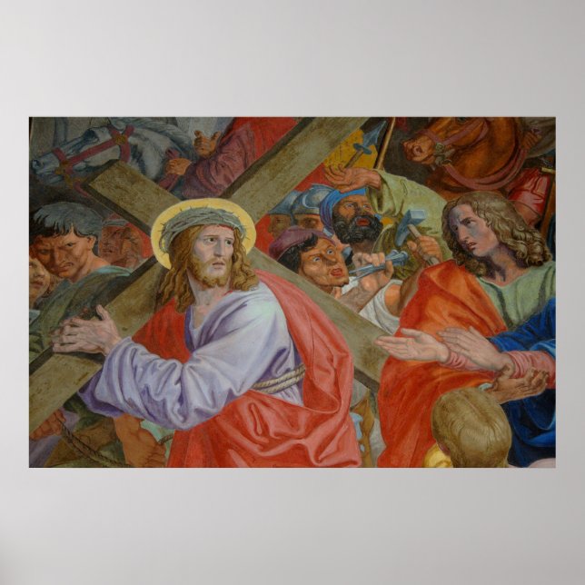 Jesus Carrying The Cross Poster (Front)