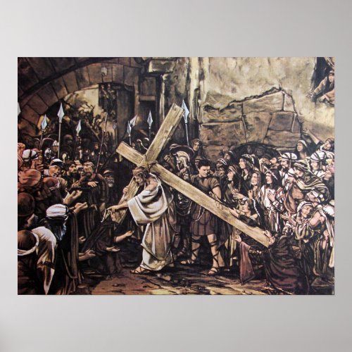 Jesus Carrying the Cross Poster