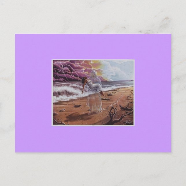 JESUS carrying Woman in trouble Zazzle Postcard (Front)
